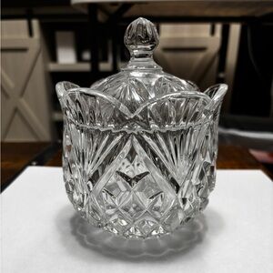 Vintage Shannon Crystal Pineapple Candy Box Dish